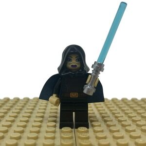 LEGO STAR WARS Barriss Offee‎ Black Cape Minifigure 8091 sw0269 Blue Light Saber